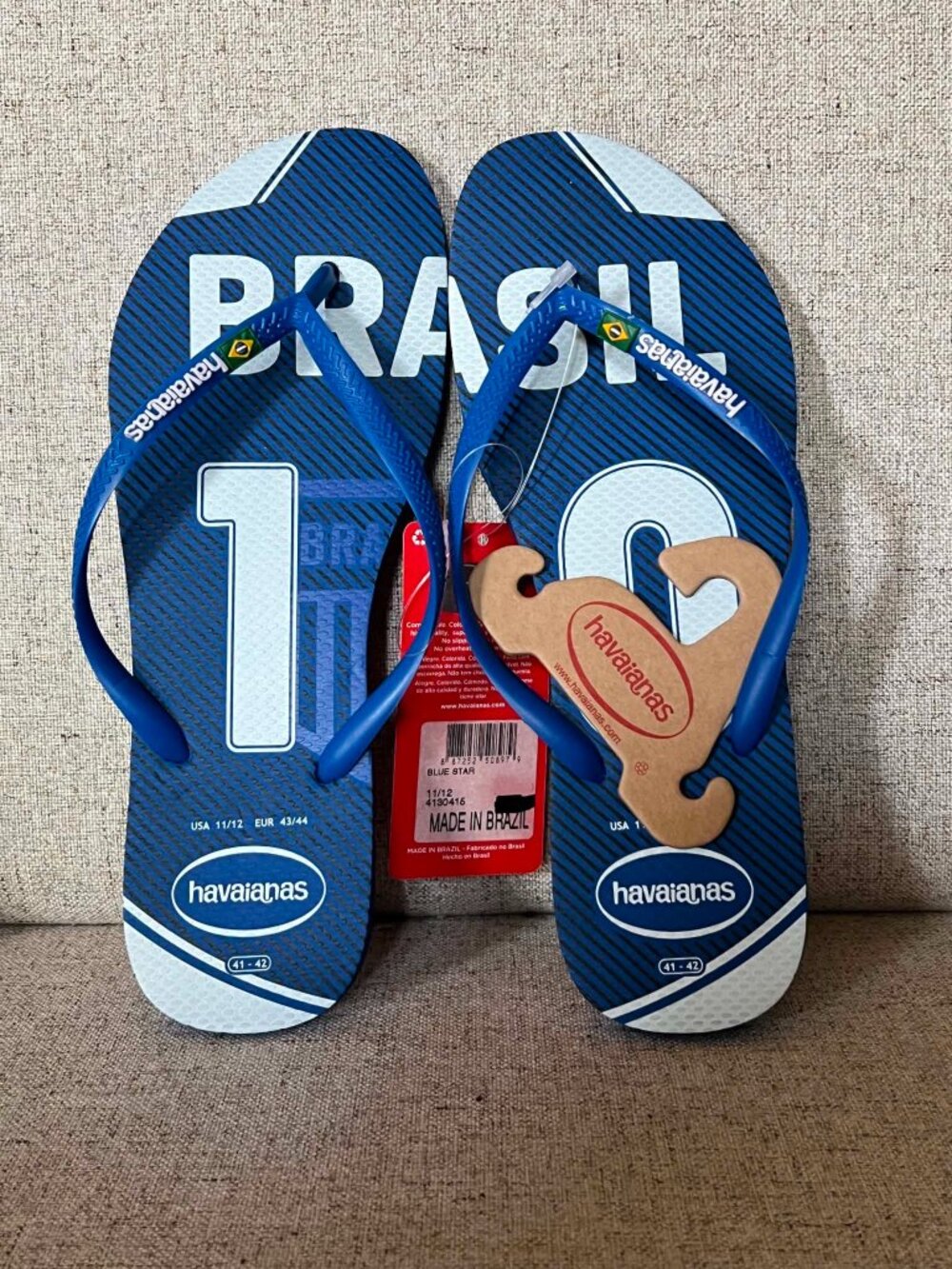 Havaianas Teams "Brasil 10" Flip Flops Special Edition Men's 11/12